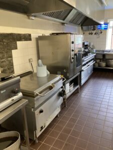 Kitchen equipment before works commenced.