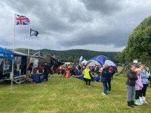 Visitors at the Military stand at the Royal Three Counties Show.