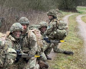 Private Francis on exercise.