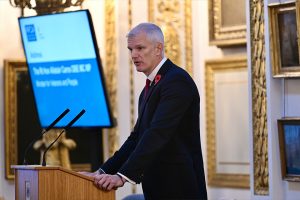 The Minister for Veterans and People delivering his keynote address.