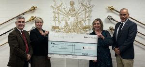 Large cheque presentation.