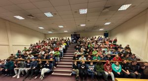 Cadets in a lecture theatre.